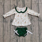 Baby Girls Kids Long Sleeves Ducks Shirt Green Bummie Shirt Set RTS