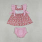 Sibling Baby Girls Kids Short Sleeves Embroidery Mama's Daddy's Flower Rompers Sets Clothes
