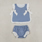 Sibling Baby Boys Girls Kids Plaid Tops Bummie Shorts Sets Summer Clothes RTS