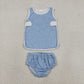 Sibling Baby Boys Girls Kids Plaid Tops Bummie Shorts Sets Summer Clothes RTS