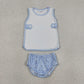 Sibling Baby Boys Girls Kids Plaid Tops Bummie Shorts Sets Summer Clothes RTS