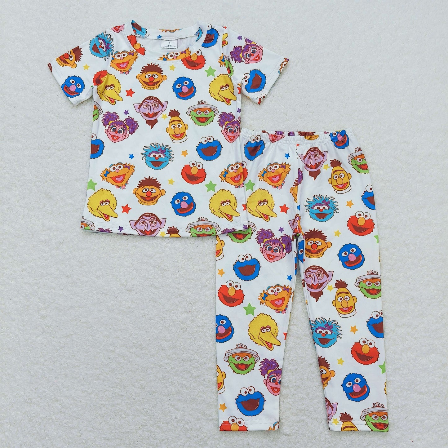 Baby Boy Short Sleeves Shirt Pants Cartoon Pajamas Set