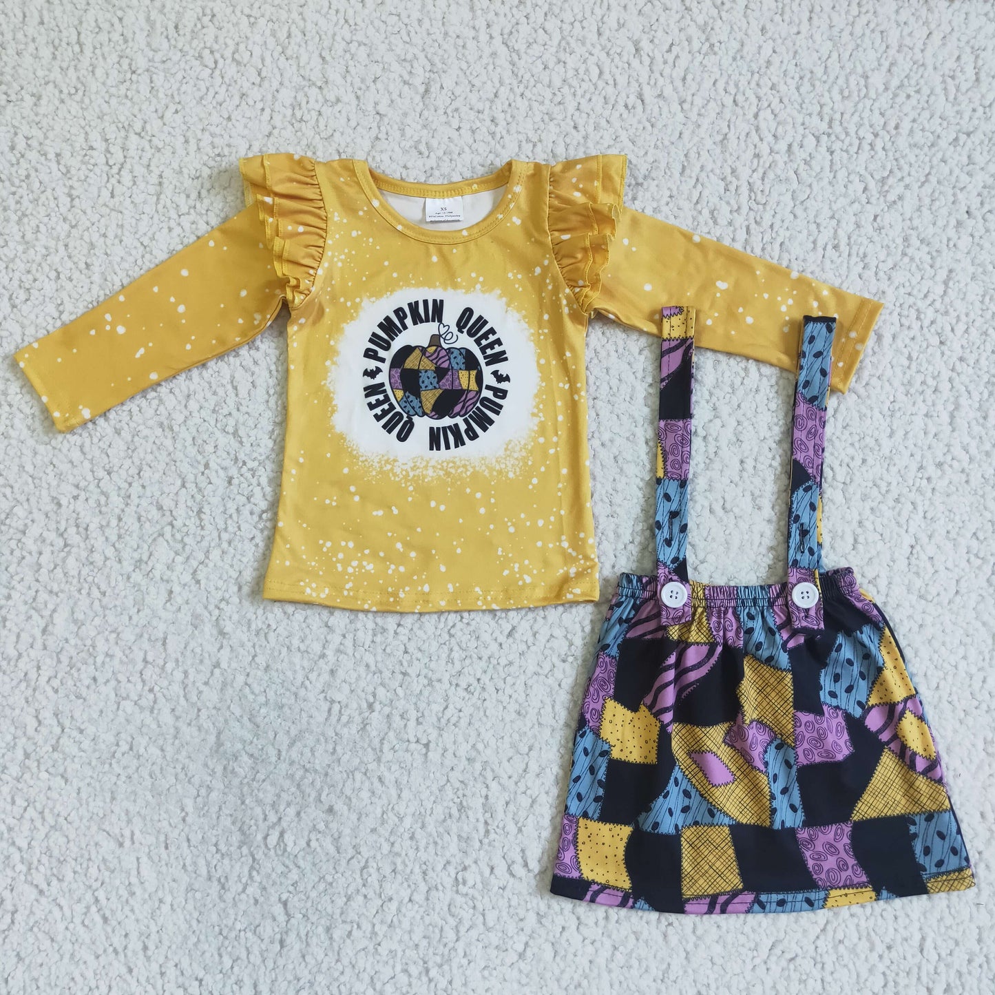 Promotion Baby Girl Long Sleeves Tops Skirt Halloween Outfit RTS