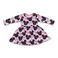 Promotion Baby Girl Long Sleeves Mouse Valentine's Twirl Dress