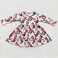 Promotion Baby Girl Boots Butterfly Heart Long Sleeves Western Dress