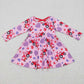 Baby Girl Long Sleeves Valentines Trucks Hearts Sibling Dress Romper Clothes Pajamas Set