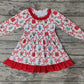Baby Girl Long Sleeves Christmas Candy Cane Dress