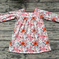 Baby Girl Long Sleeves Flower Knee Length Dress