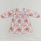 Sibling Baby Girls Kids Long Sleeves Flowers Knee Length Dresses RTS