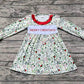 Baby Girl Long Sleeves Merry Christmas Flower Dress