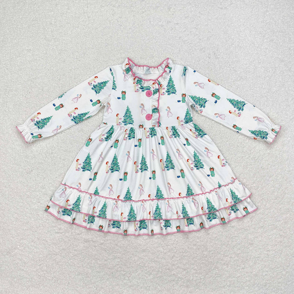 Baby Boy Girl Christmas Tree Sibling Dress Gowns Pajamas