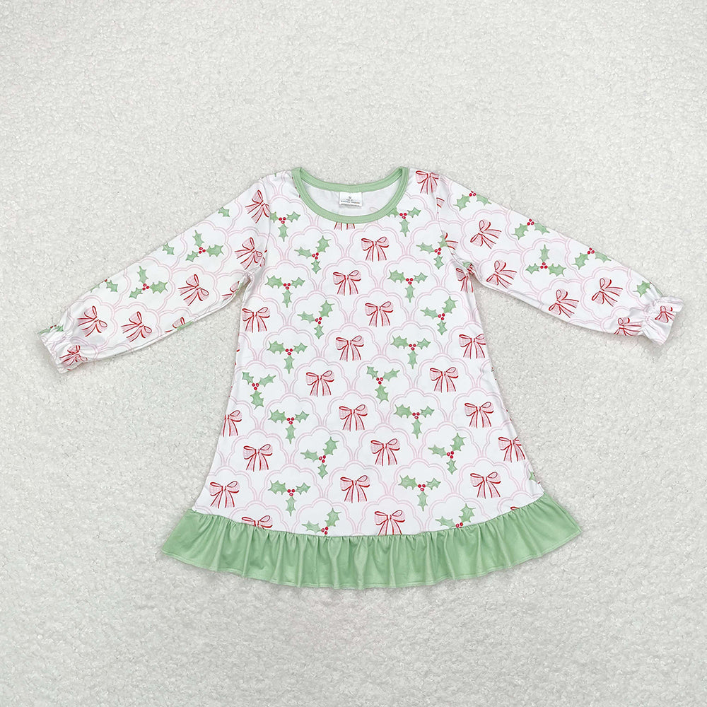 Baby Girl Adult Women Christmas Bows Sibling Family Dress Romper Pajamas Clothes Set