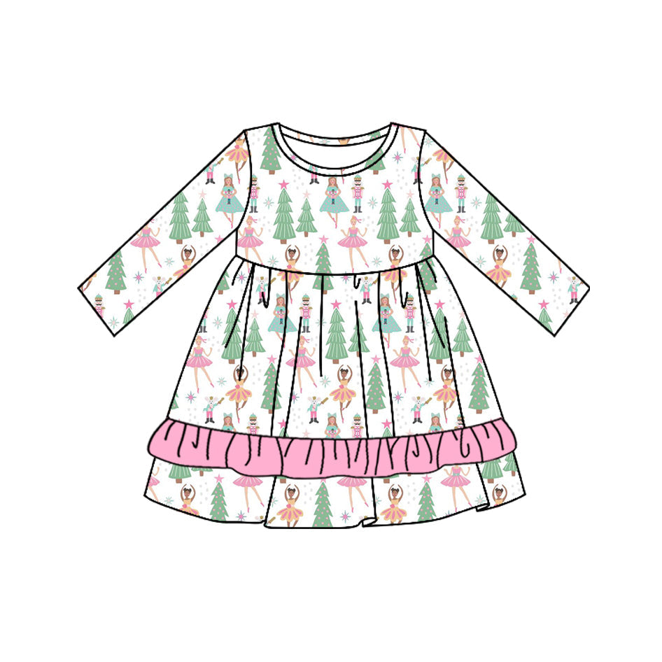 Pre-order Baby Girl Long Sleeves Christmas Soldier Dance Dress