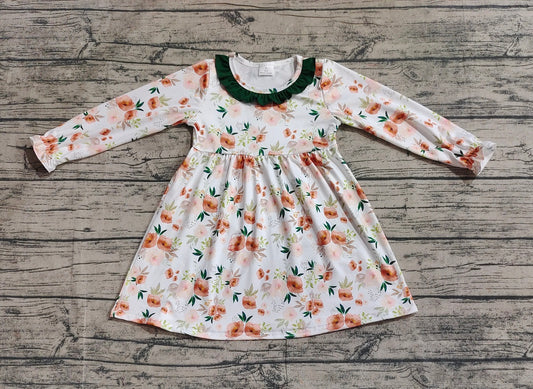 Pre-order Baby Girl Long Sleeves Flower Fall Dress