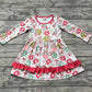 Baby Girl Long Sleeves Christmas Cups Gingerbread Dress