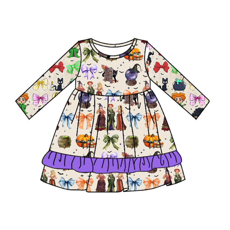 Pre-order Baby Girl Halloween Purple Dress