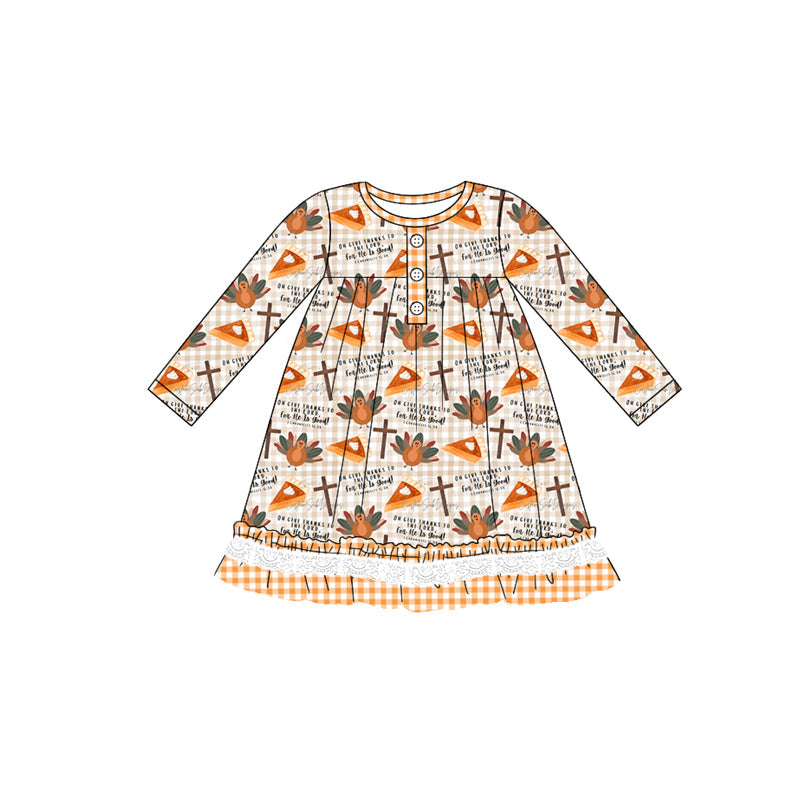Pre-order Baby Girl Thanksgiving turkey Cross Dress