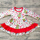 Baby Girl Long Sleeves Christmas Dogs Ruffle Twirl Dress