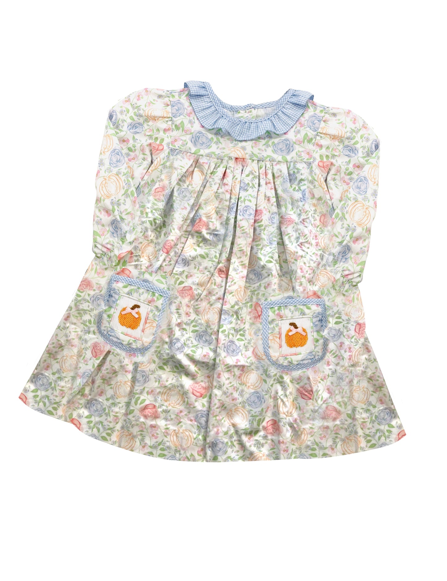 Pre-order Baby Girl Pumpkin Flower Fall Dress