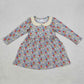 Sibling Baby Girls Kids Long Sleeves Flowers Knee Length Dresses RTS