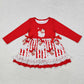 Baby Girl Long Sleeves Christmas Santa Sibling Dress Romper Clothes Set