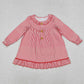 Sibling Baby Girls Kids Candy Cane Christmas Ruffle Knee Length Dresses RTS