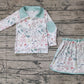 Baby Girl Long Sleeves Flower Pullover Shirt Skort Skirt Shorts Clothes Set