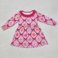 Baby Girl Long Sleeves Valentines Hearts Bows Sibling Dress Pajamas Set