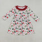 Sibling Baby Girls Christmas Green Red Bows Pockets Jumpsuits Knee Length Dress