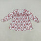 Sibling Baby Girls Kids Candy Cane Christmas Ruffle Knee Length Dresses RTS