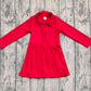 Baby Girl Long Sleeves Zipper Knee Length Yoga Active Red Dress RTS