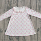 Baby Girl Long Sleeves Pumpkins Dogs Pink Fall Knee Length Dress RTS
