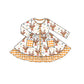 ( Moq 5 ) Preorder Baby Girl Long Sleeves Deer Plaid Pockets Christmas Plaid Ruffle Dress