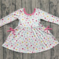 Baby Girls Long Sleeves Hearts Pockets Valentine Knee Length Dress RTS
