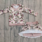 Baby Girls Long Sleeves Dogs turkey Deer Shirt Skirt Shorts Clothes Camo Set RTS