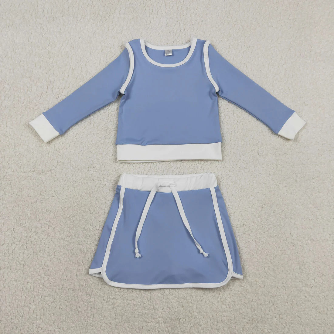 Sibling Baby Girls Kids Long Sleeve Shirts Skirts Shorts Yoga Clothes Sets RTS