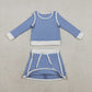 Sibling Baby Girls Kids Long Sleeve Shirts Skirts Shorts Yoga Clothes Sets RTS