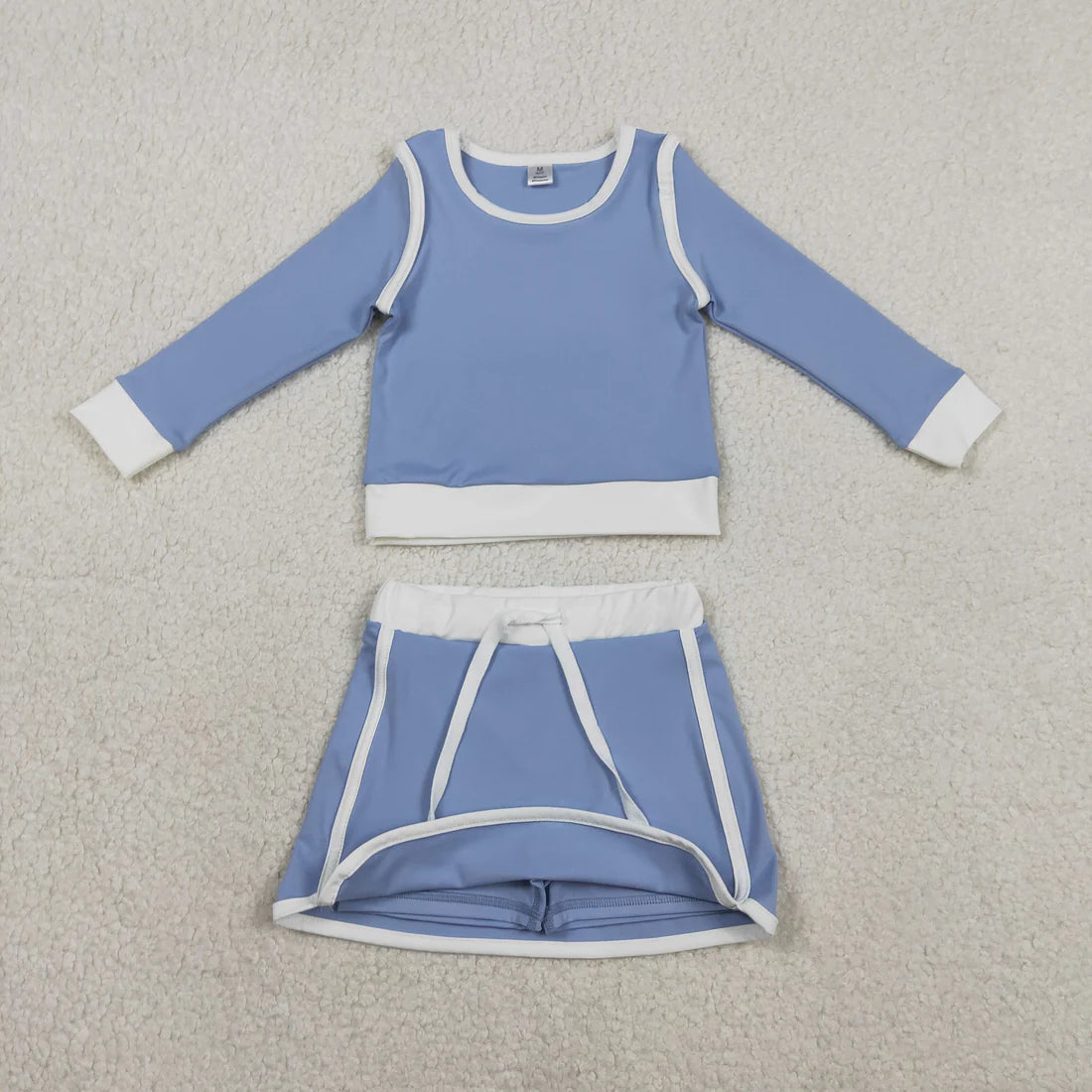 Sibling Baby Girls Kids Long Sleeve Shirts Skirts Shorts Yoga Clothes Sets RTS