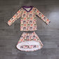 ( No moq ) Preorder Baby Girls Kids Bows Halloween Pullover Skirt Shorts Yoga Active Set Clothes