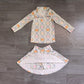 ( No moq ) Preorder Baby Girls Kids Pumpkins Bows Zipper Shirt Skirt Shorts Yoga Active Set Fall Clothes