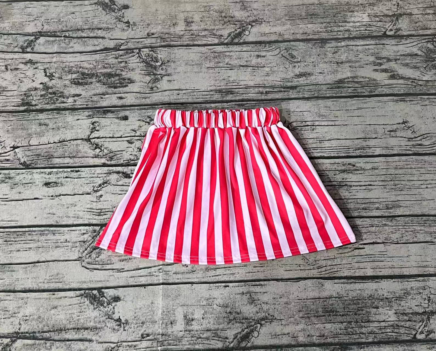 Baby Girl Christmas Pink Stripes Skirt