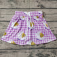 Baby Girl Mardi Gras Checkered Boots Skort  Shorts Skirt