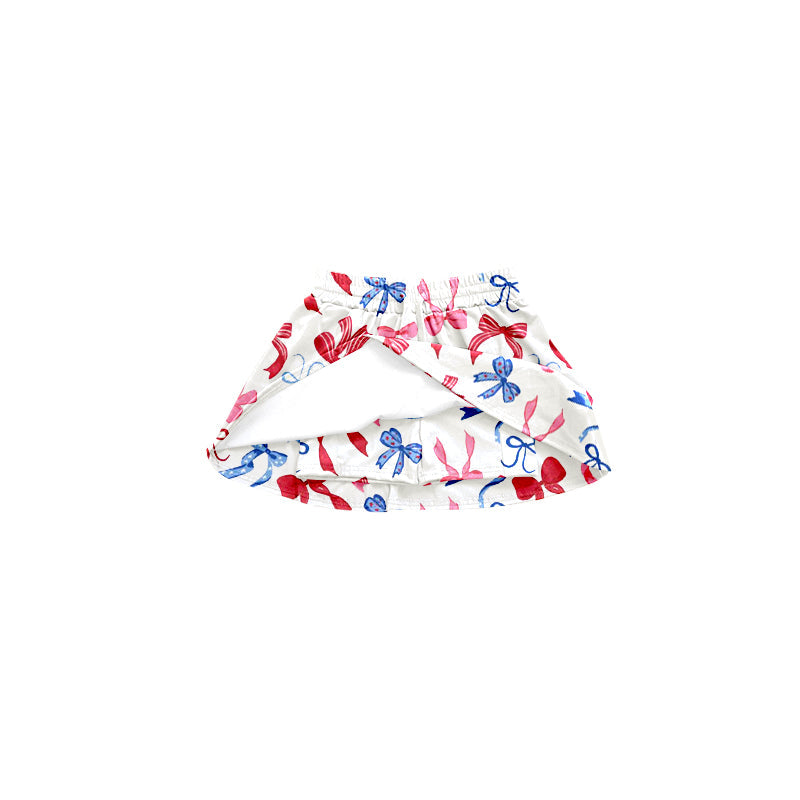 Preorder Baby Girl July 4th Bows Summer Skort Shorts Skirt