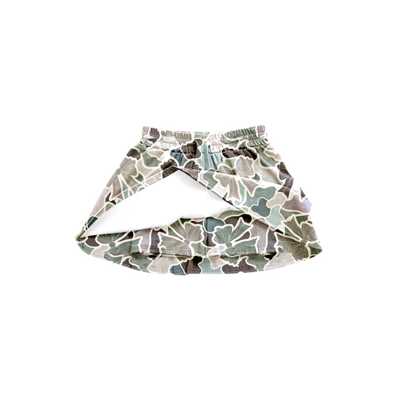 Preorder Baby Girl Summer Green Camouflage Skorts ( Moq 5 )