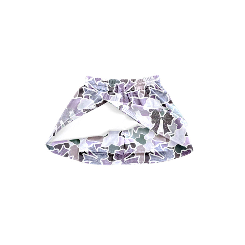 Preorder Baby Girl Summer Lavender Camouflage Shorts Skirt Skorts ( Moq 5 )