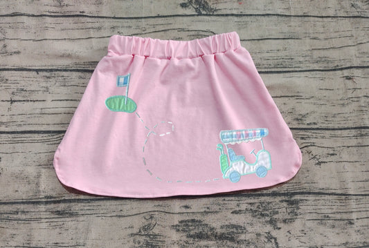 Preorder Baby Girl Embroidery Golf Pink Skort ( Moq 5 )