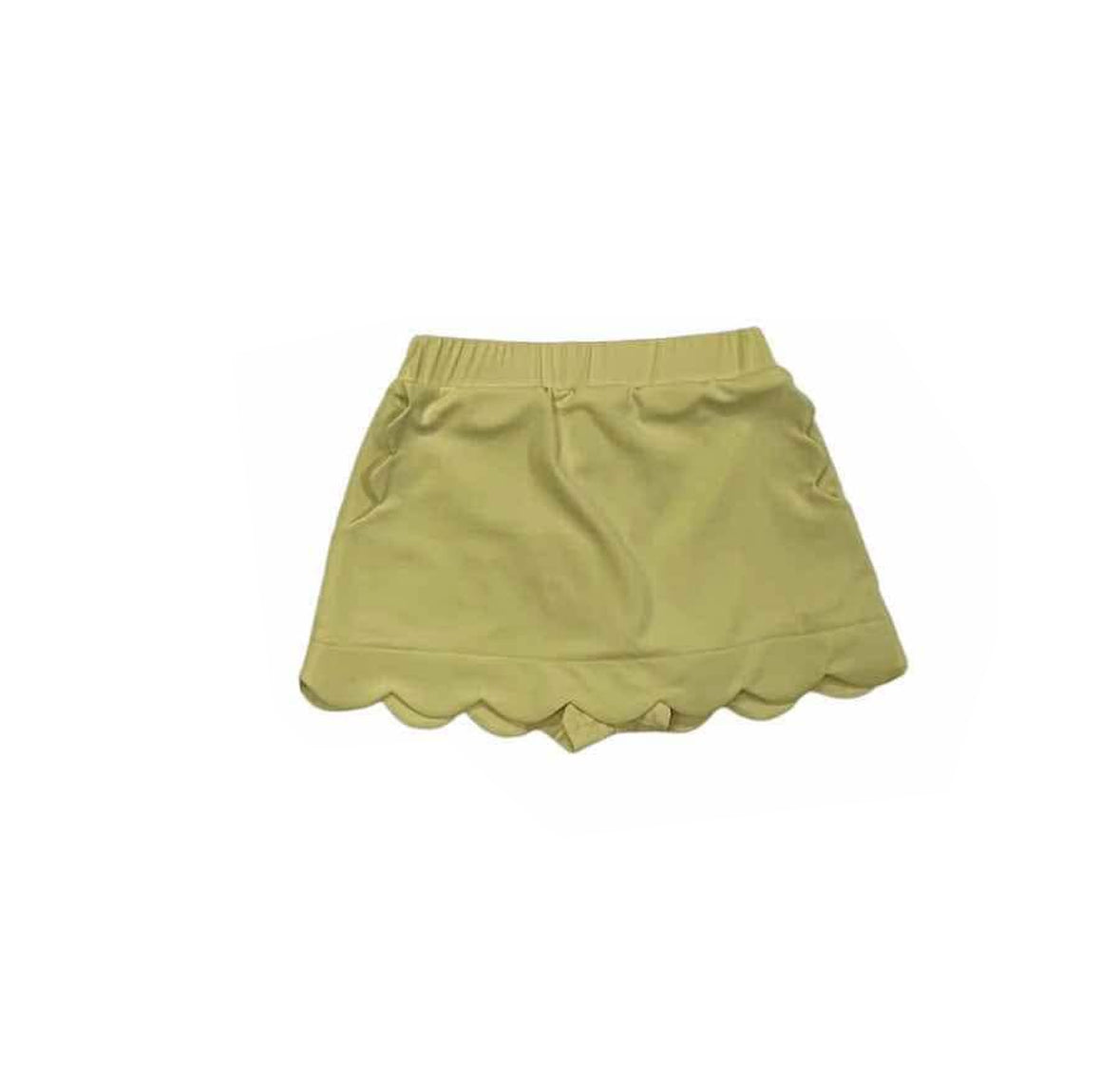 Preorder Baby Girl Yellow Yoga Active Skorts Bottoms  ( Moq 5 )