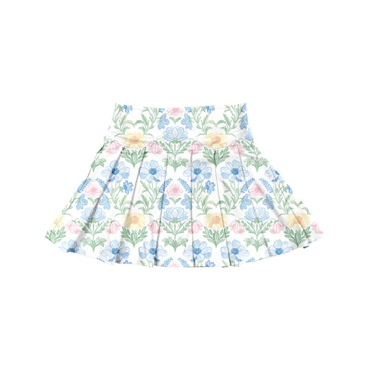 ( Moq 5 ) Preorder Baby Girl Flower Summer Yoga Active Skirts Shorts Skorts Bottom