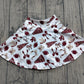 ( Moq 5 ) Preorder Baby Girls Kids Football Bows Cheer Skirt Shorts Bottoms Yoga Active Team Clothes