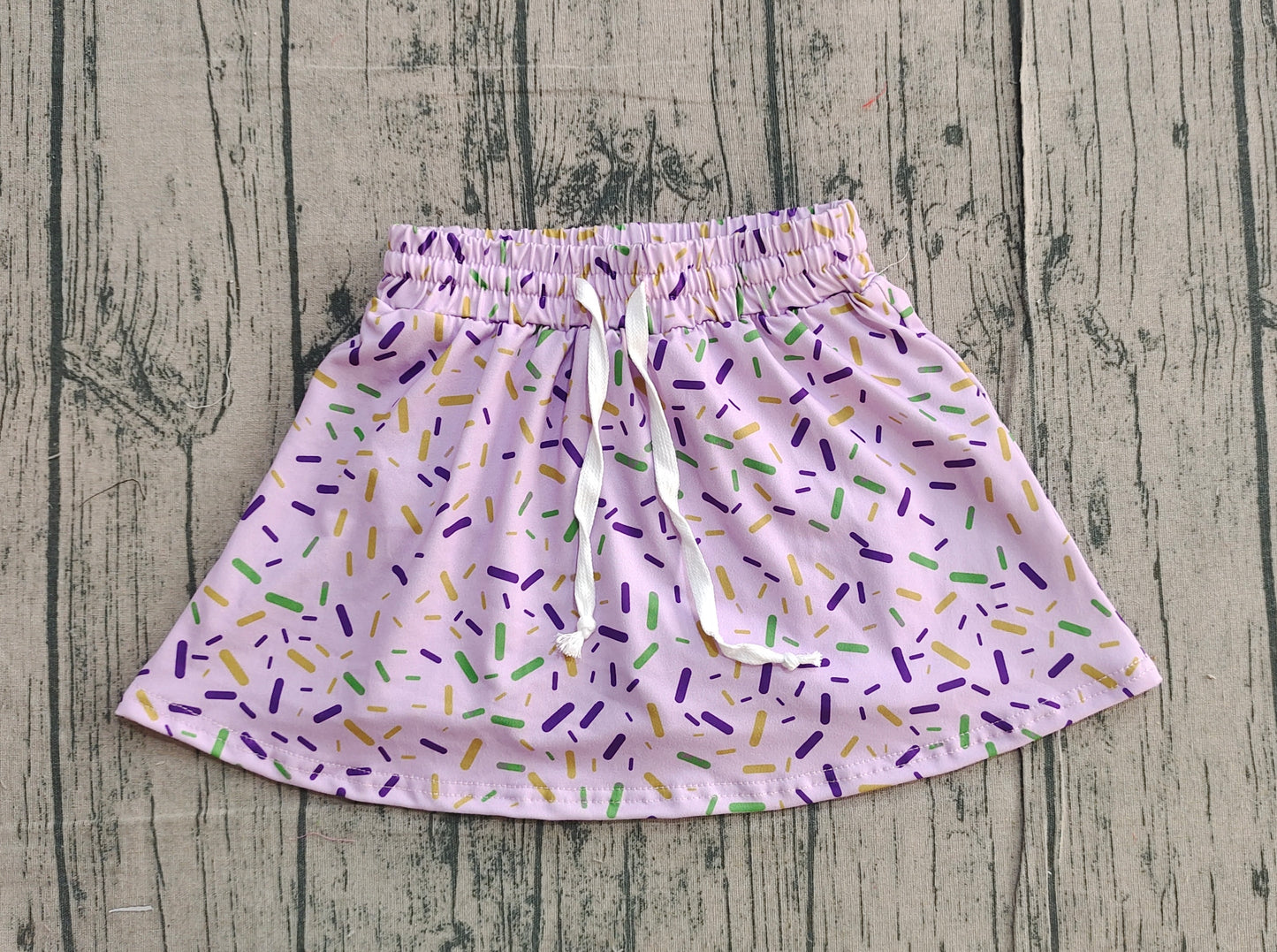 Baby Girls Kids Purple Sprinkles Summer Shorts Skirt Skorts Bottoms RTS